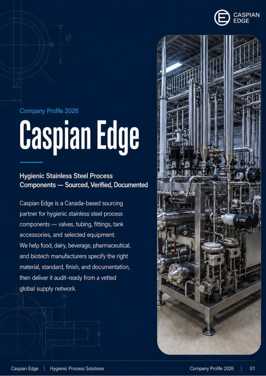 Caspian Edge company profile cover page