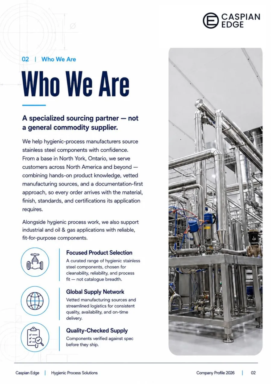 Caspian Edge company profile 2026 - page 2: Who We Are