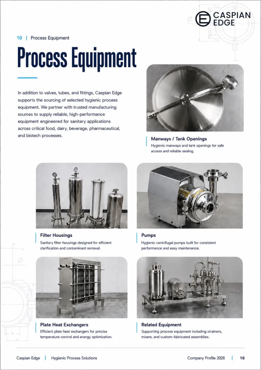 Caspian Edge company profile 2026 - page 10: Process Equipment