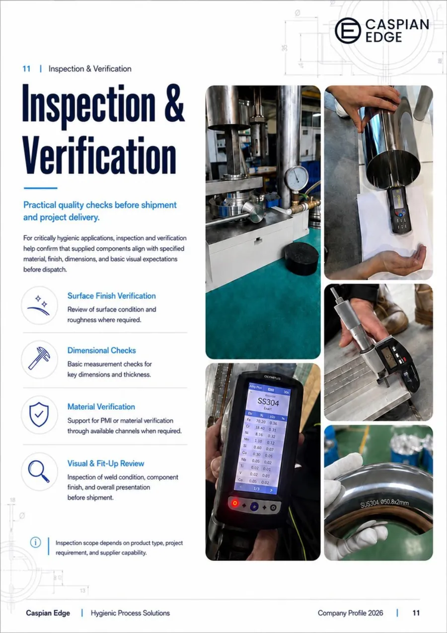 Caspian Edge company profile 2026 - page 11: Inspection and Verification