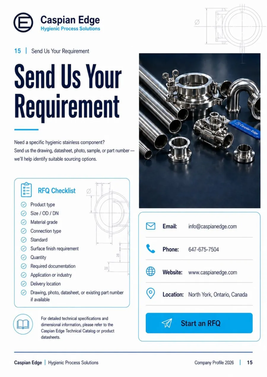 Caspian Edge company profile 2026 - page 15: Send Us Your Requirement