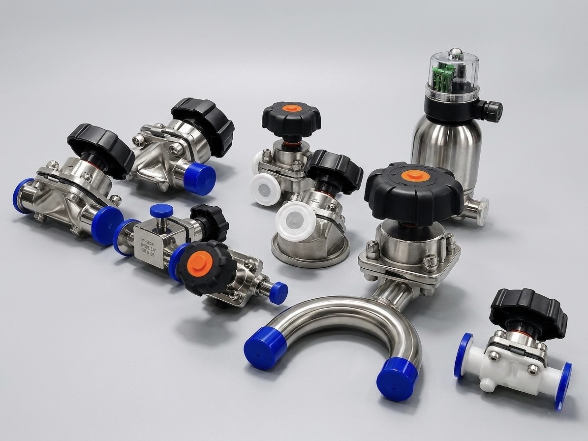 Sanitary stainless steel diaphragm valve