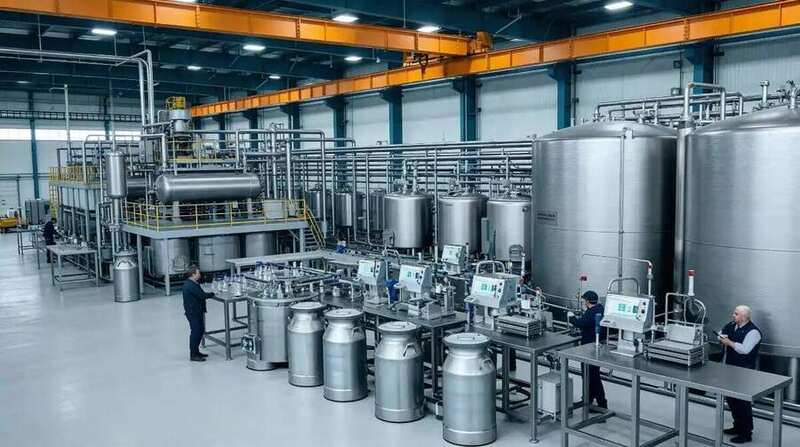 Hygienic stainless steel production facility